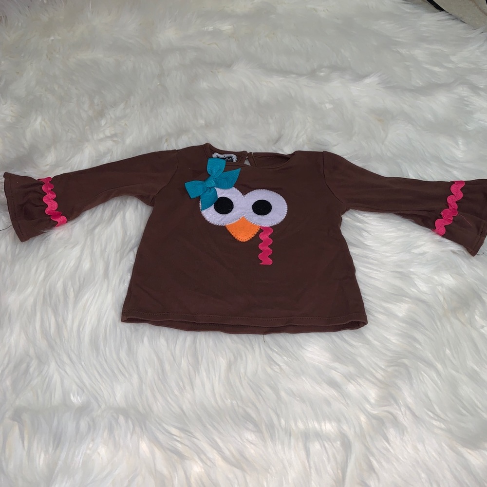 Mud Pie turkey shirt - 12-18 months
